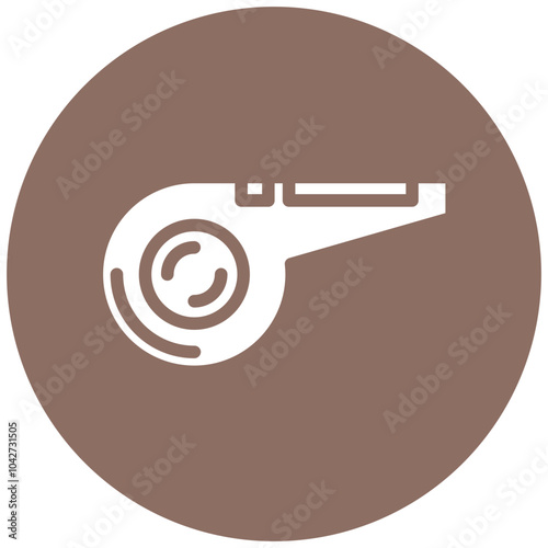 Whistle vector icon illustration of Rugby iconset.