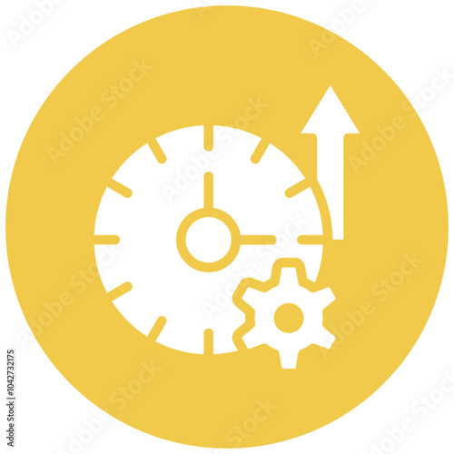 Network Uptime vector icon illustration of Networking iconset.