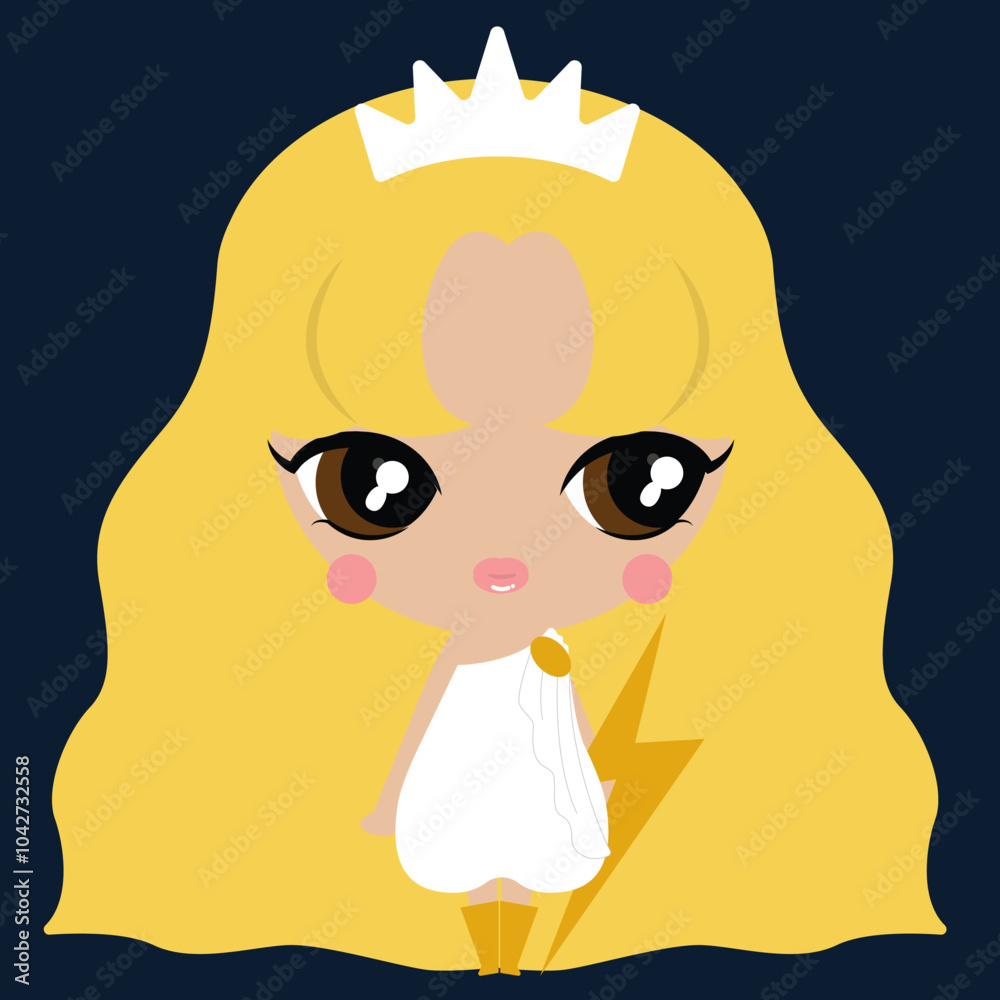 Fototapeta premium cute girl character, fancy costume girl