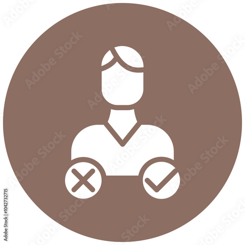 Decisiveness vector icon illustration of Leadership iconset.