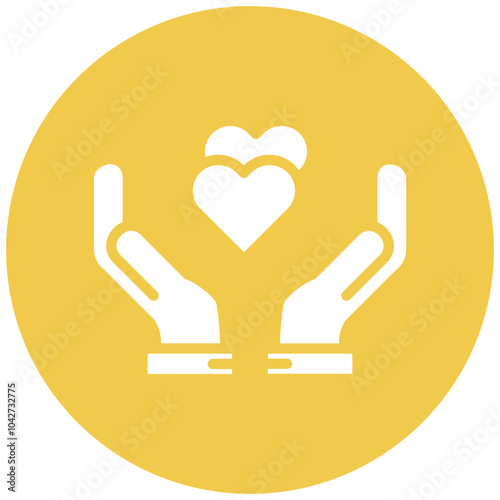 Compassion vector icon illustration of Leadership iconset.