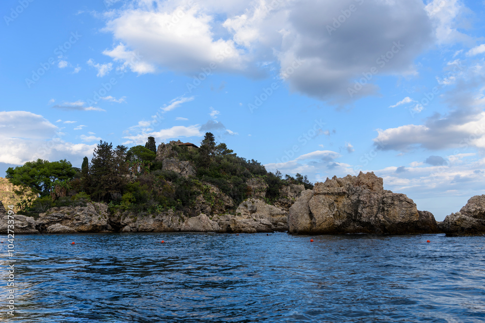 Boat trip around Isola Bella, Taormina, Sicily, Italy Boat trip around Isola Bella, Taormina, Sicily, Italy