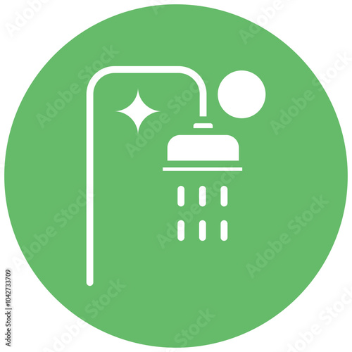 Cleaning Shower vector icon illustration of Cleaning and Dusting iconset.