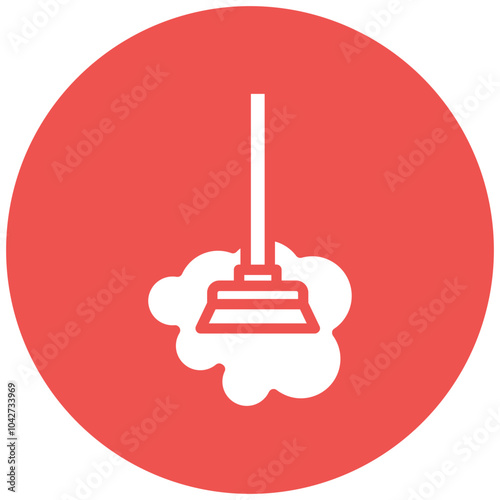 Dusting vector icon illustration of Cleaning and Dusting iconset.