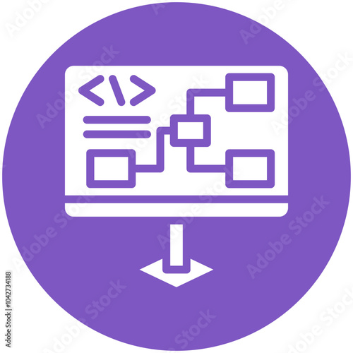 Visual Programming vector icon illustration of No Code iconset.