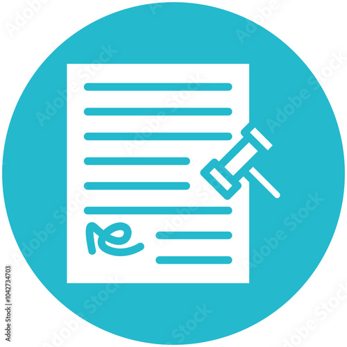 Verdict vector icon illustration of Law & Legislation iconset.