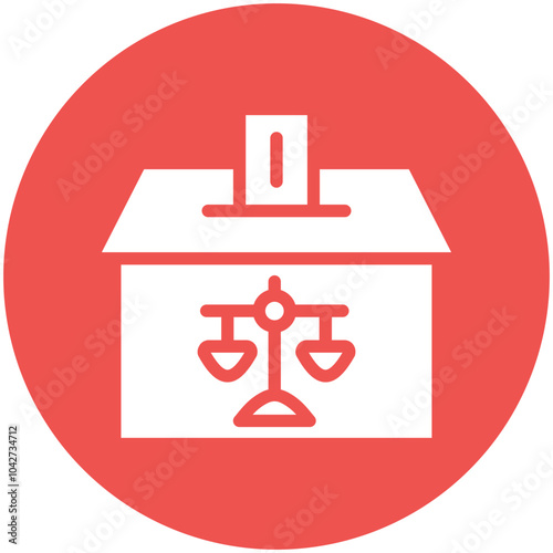 Voting vector icon illustration of Law & Legislation iconset.