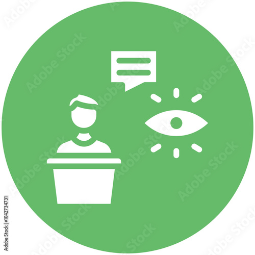 Testimony vector icon illustration of Law & Legislation iconset.