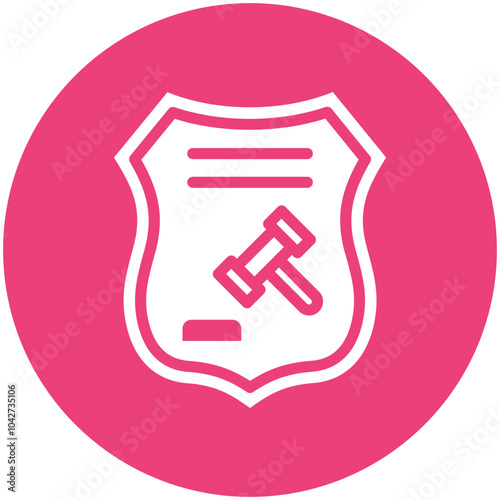 Law Enforcement vector icon illustration of Law & Legislation iconset.