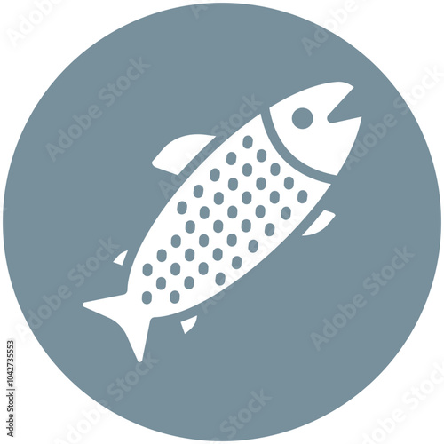 Trout vector icon illustration of Fishing iconset.