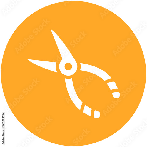 Needle Nose Pliers vector icon illustration of Fishing iconset.