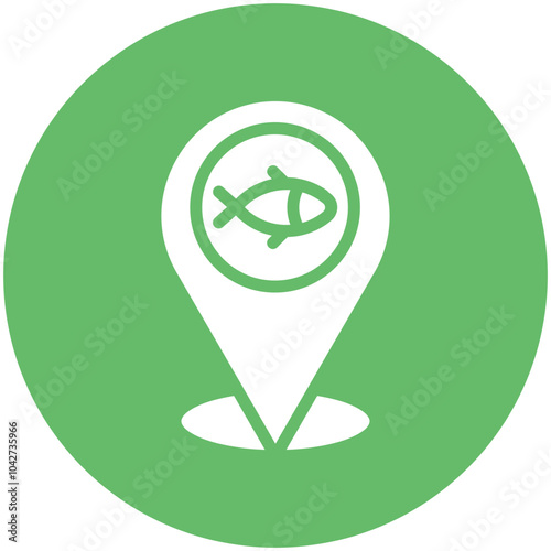 Fishing Destinations vector icon illustration of Fishing iconset.