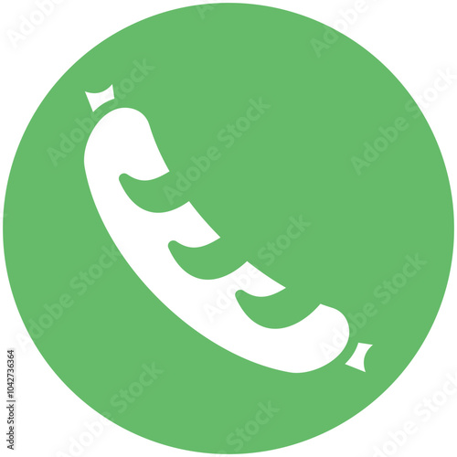 Sausage vector icon illustration of Street Food iconset.