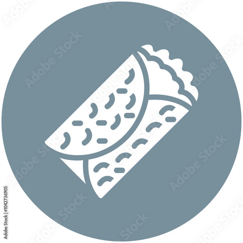 Chimichanga vector icon illustration of Street Food iconset.