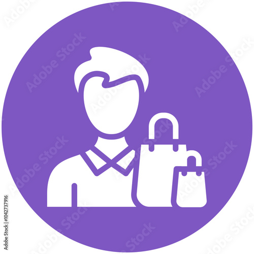 Personal Shopping vector icon illustration of Gig Economy iconset.