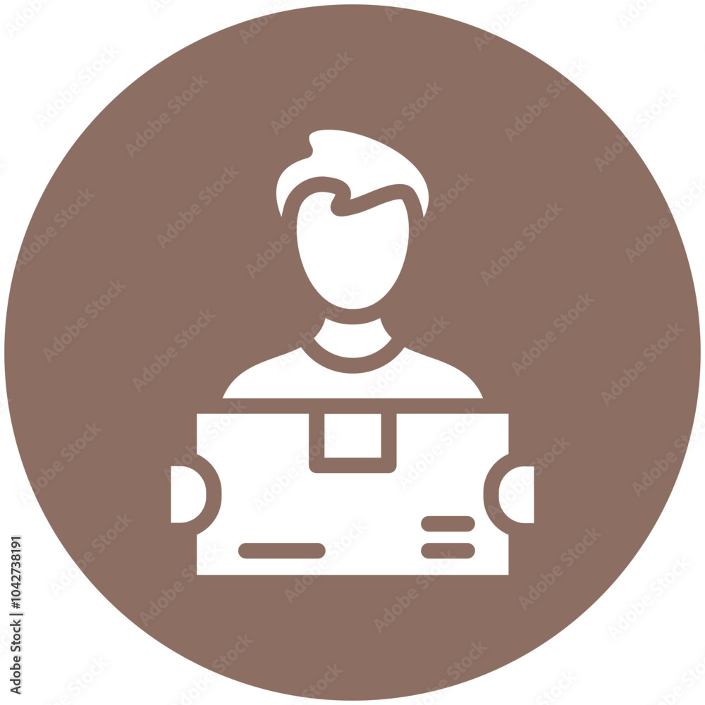 Courier Delivery vector icon illustration of Gig Economy iconset. Courier Delivery vector icon illustration of Gig Economy iconset.