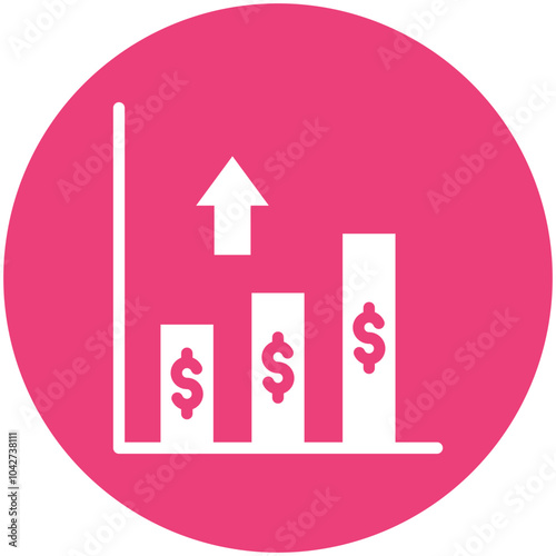 Money Growth vector icon illustration of Gig Economy iconset.