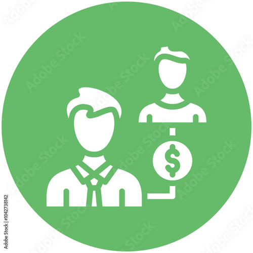 Employer vector icon illustration of Gig Economy iconset.