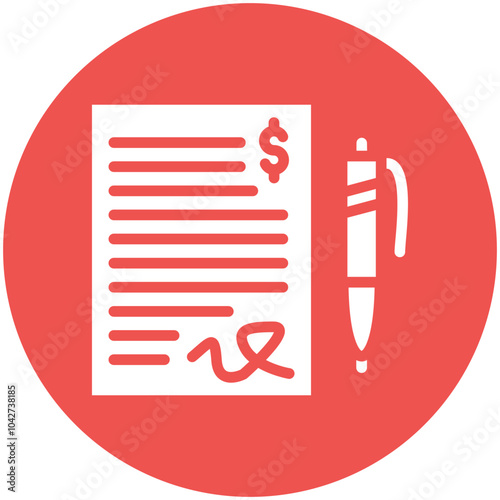 Contract vector icon illustration of Gig Economy iconset.