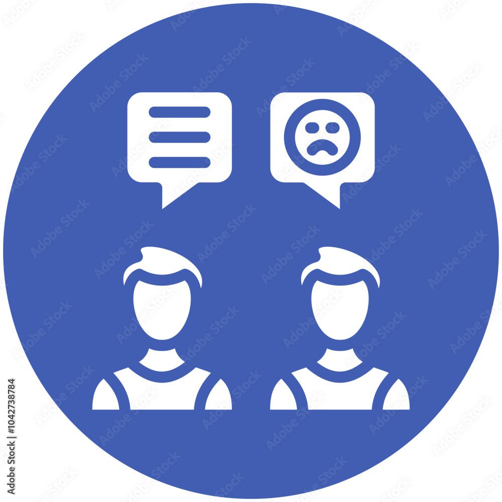 Bad Communication vector icon illustration of Generation Gap iconset.