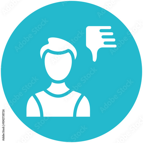 Disagreement vector icon illustration of Generation Gap iconset.