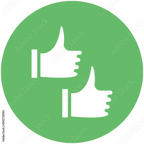 Thumbs Up vector icon illustration of Award Events iconset.
