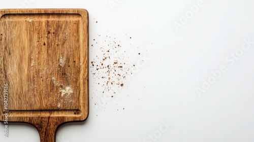 A wooden breadboard  photo