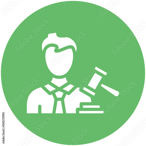 Judge Male vector icon illustration of Award Events iconset.
