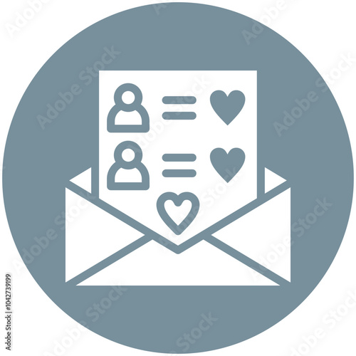 Inviting Guests vector icon illustration of Award Events iconset.