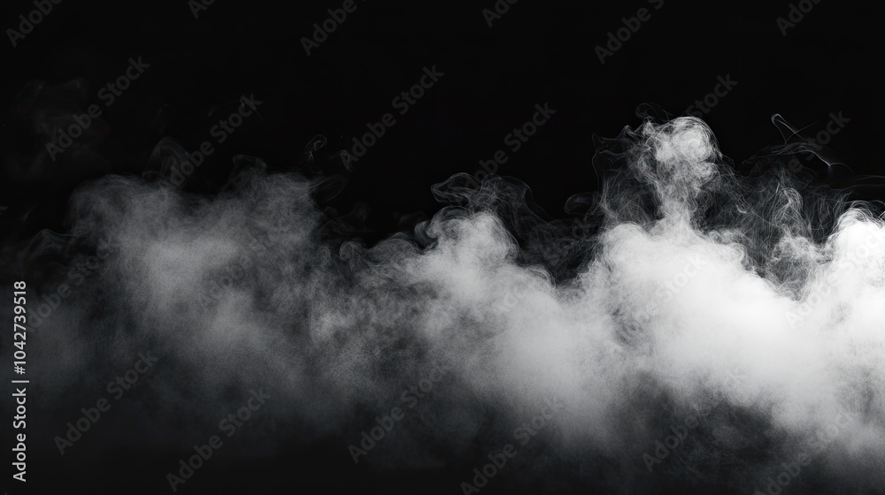 Fototapeta premium Ethereal White Smoke on Dark Background