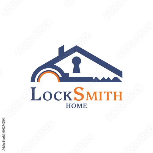 House and Key Logo Vector, simple and modern. Suitable for the construction industry, real estate, home improvement, solutions and so on.