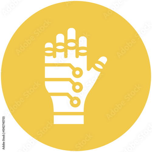 Robot Hand vector icon illustration of Robotics iconset.