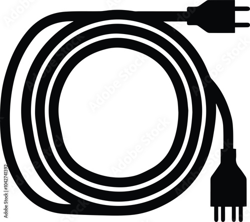 able icon vector isolated on white background, logo concept of Cable sign on transparent background, filled black symbol