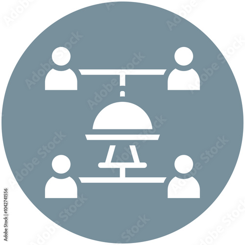 Corporate Catering vector icon illustration of Catering iconset.