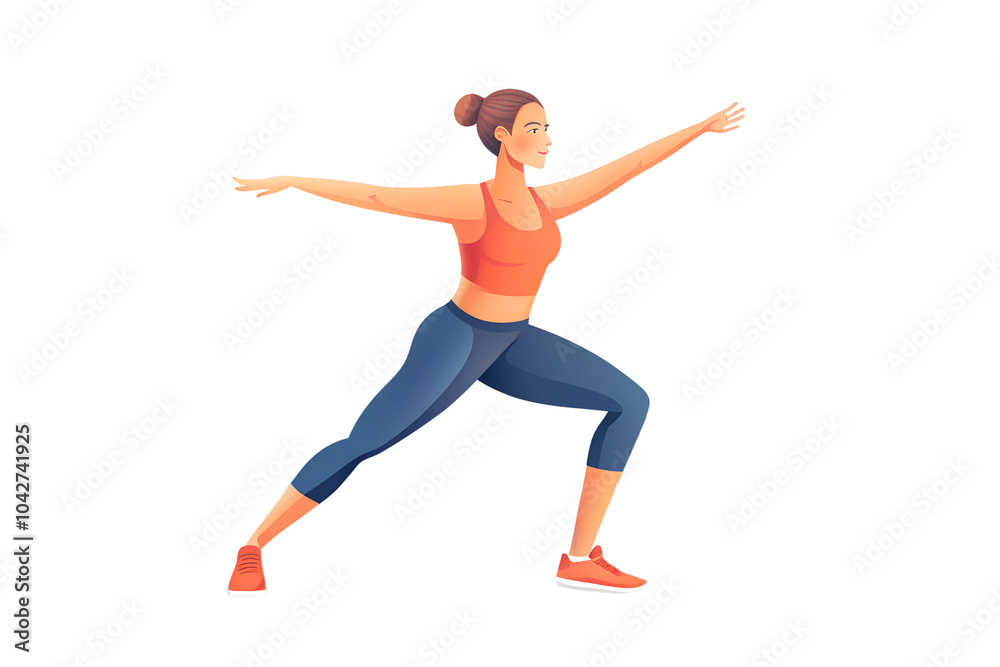A woman exercise for health A woman exercise for health