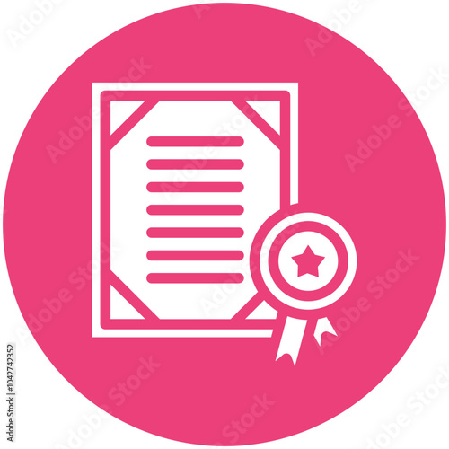 Certificate vector icon illustration of Achievements iconset.