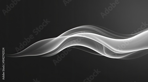 Elegant Flowing Waves on Dark Background