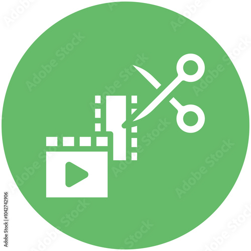 Editing vector icon illustration of Filmmaking iconset.
