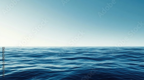 Calm Ocean Waters Under a Clear Blue Sky