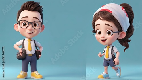 3D-Model Cartoon Character Pose