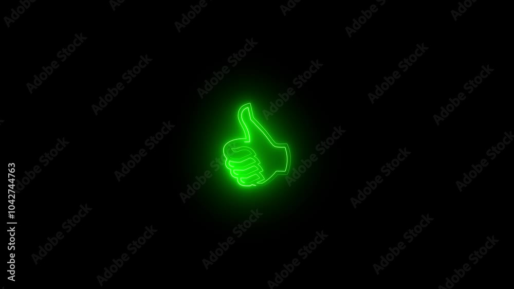 glowing neon like icon looping animation on black background glowing neon like icon looping animation on black background