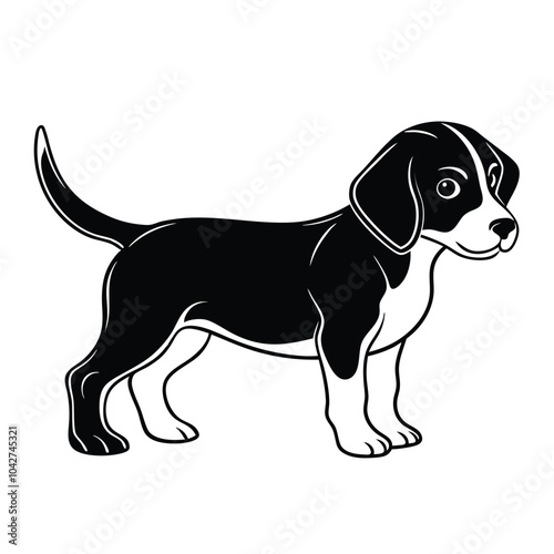 Dog silhouette victor illustration file