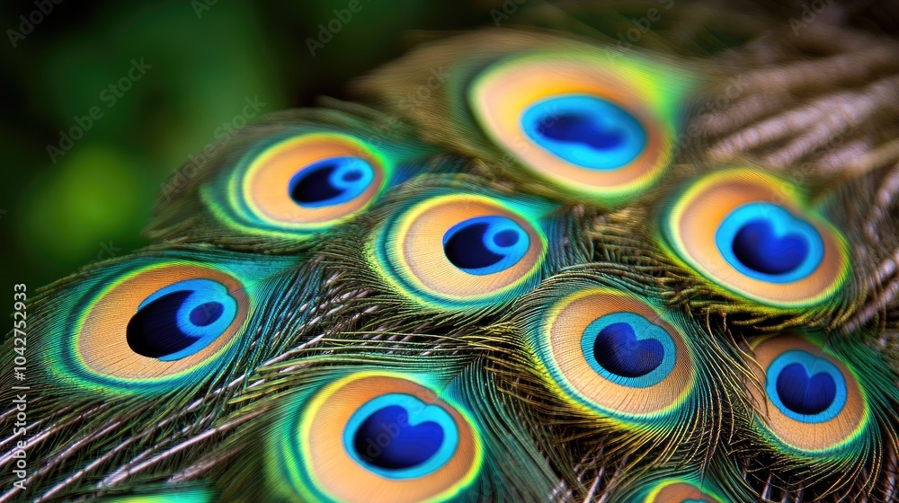 Obraz premium Vibrant Peacock Feathers with Striking Colors