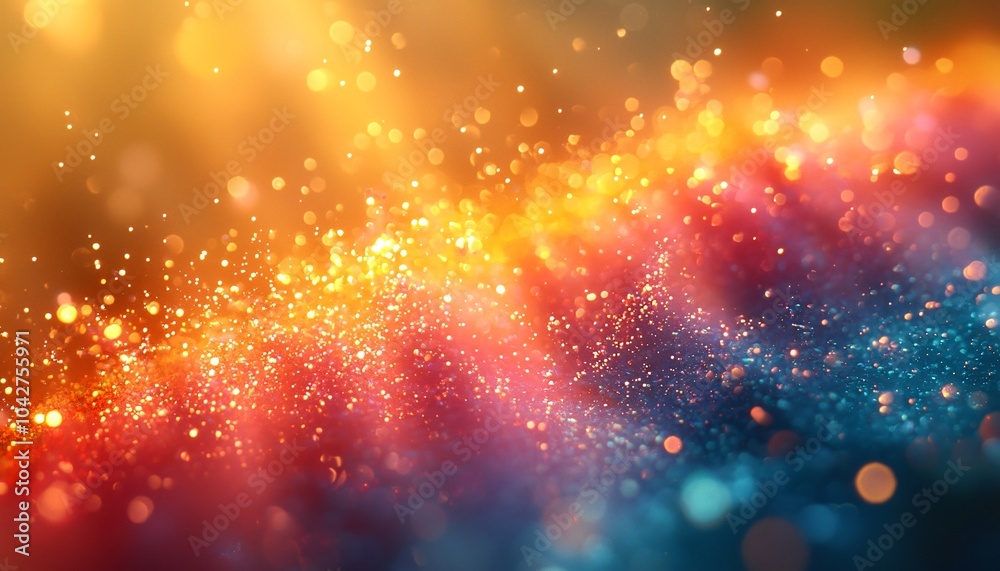 Obraz premium A serene and ethereal rainbow scene perfect for Christmas designs, wedding invitations, or holiday cards. The soft colors inspire tranquility and warmth.