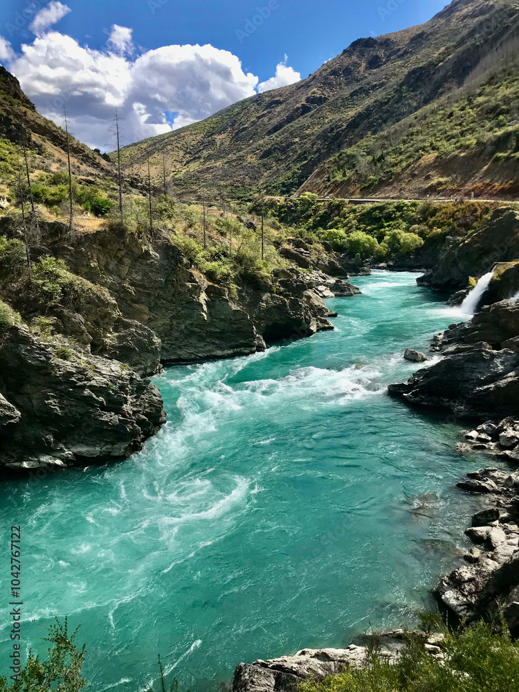Obraz premium Ice Blue River. South Island, New Zealand