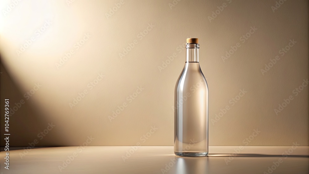 Minimalist Glass Bottle Mockup for Product Display, Clean Aesthetic, Modern Design Elements, Simple Background, Elegant Showcase for Branding, Photography Inspiration, Contemporary Style Minimalist Glass Bottle Mockup for Product Display, Clean Aesthetic, Modern Design Elements, Simple Background, Elegant Showcase for Branding, Photography Inspiration, Contemporary Style