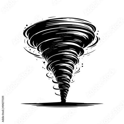 Tornado twister logo icon design illustration