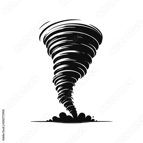 Tornado twister logo icon design illustration