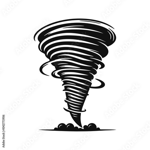 Tornado twister logo icon design illustration