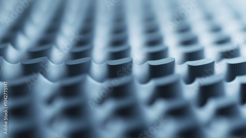 An extreme close-up of a metamaterial lens array, demonstrating advanced light manipulation for optical devices, Metamaterials technology style photo